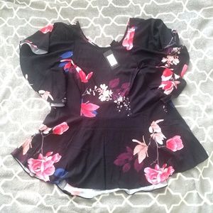 NWT City Chic Plus Size Spring Lotus Top M-18